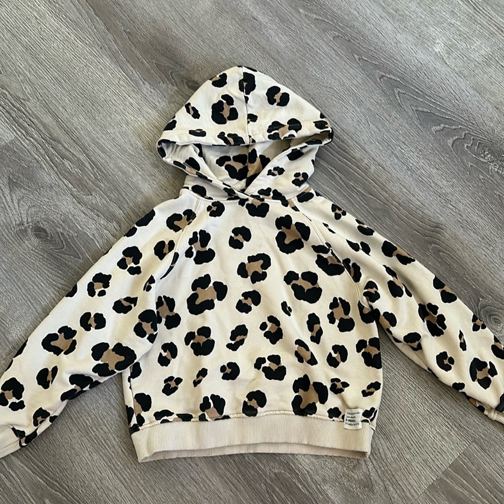 Zara kids leopard hoodie